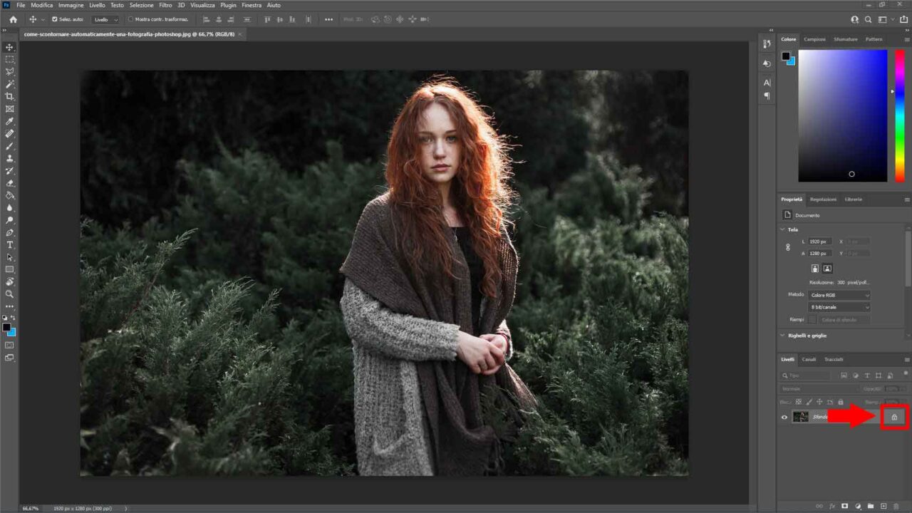 Come scontornare automanticamente una fotografia in Photoshop: Step 2