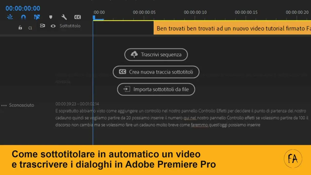 Come sottotitolare automaticamente un video usando Adobe Premiere Pro