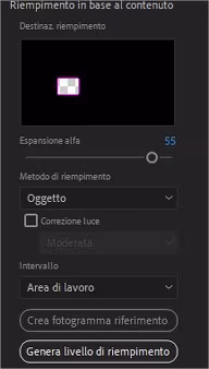 Riempimento in base al contenuto - After Effects