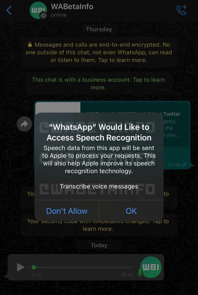Whatsapp potrebbe introdurre il supporto per la trascrizione automatica dei messaggi