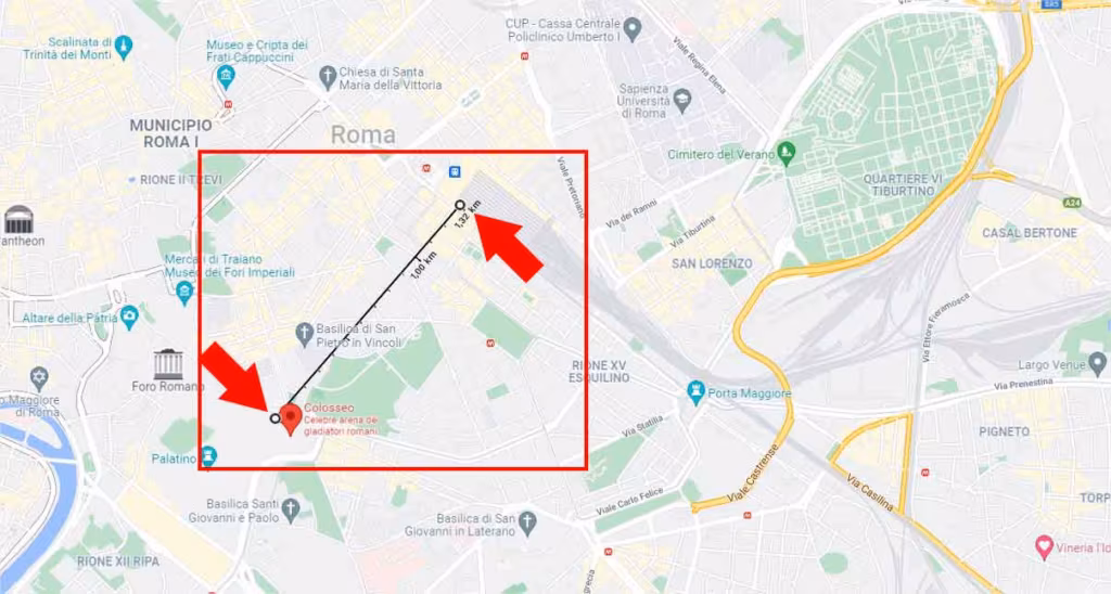 Come misurare la distanza con Google Maps - STEP 4 - Clicca su un altro punto della mappa (o più punti) Come misurare la distanza con Google Maps - STEP 4 - Clicca su un altro punto della mappa (o più punti)