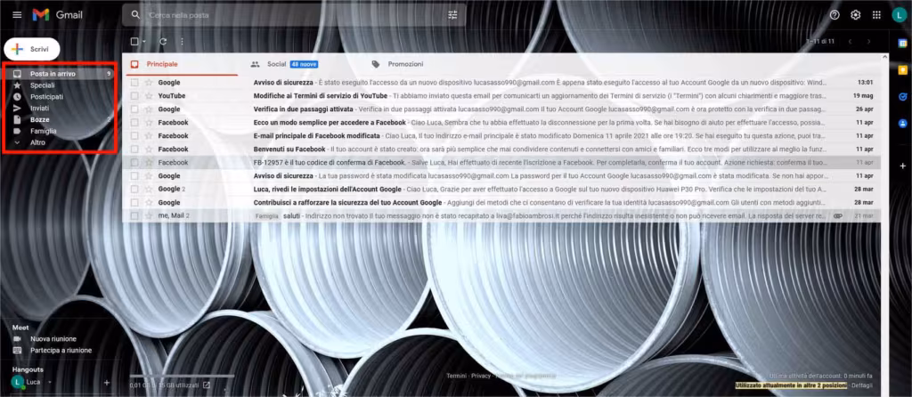 Filtrare posta in Gmail: le cartelle / etichette