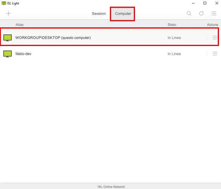 ISL Online: computer controllati da remoto ISL Online: computer controllati da remoto
