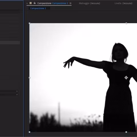 Mascherino luminanza in After Effects per generare trasparenza