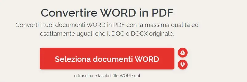 Convertire documento Word in PDF Convertire documento Word in PDF