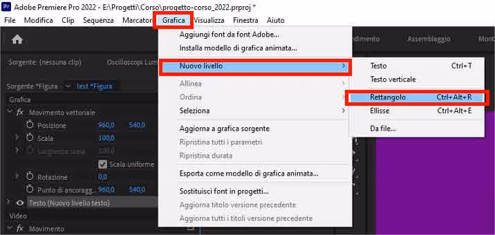 Inserire rettangoli e forme geometriche ai video di Premiere Pro con la grafica essenziale Inserire rettangoli e forme geometriche ai video di Premiere Pro con la grafica essenziale