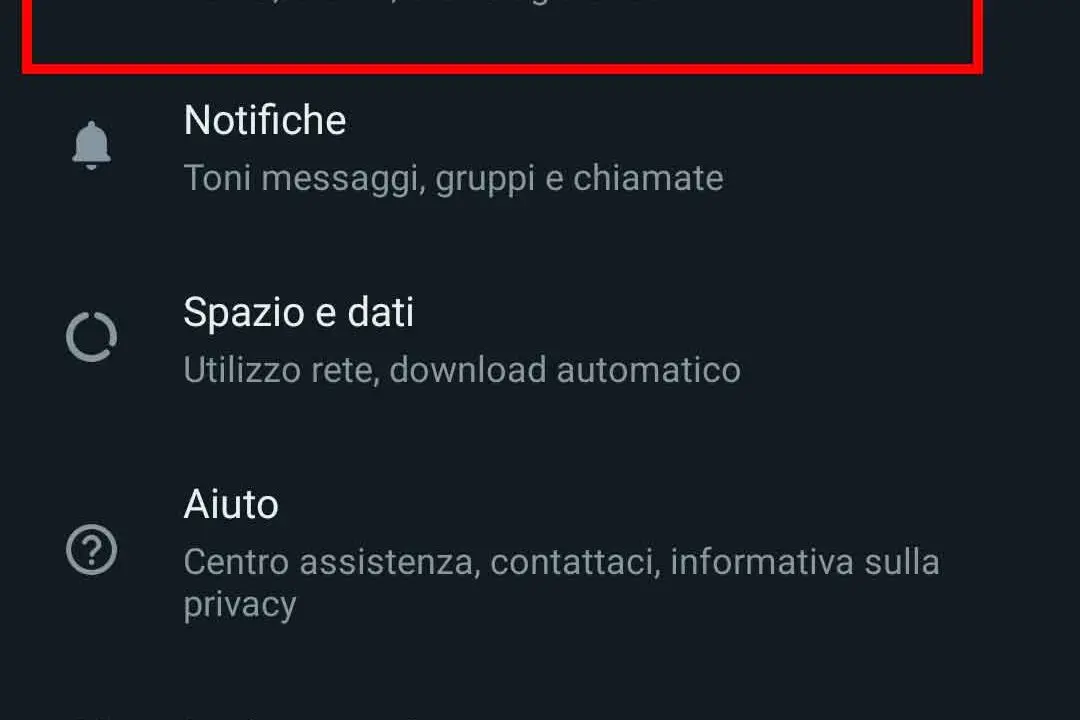 Come cambiare lo sfondo alle chat di whatsapp - STEP 3 - Clicca su chat