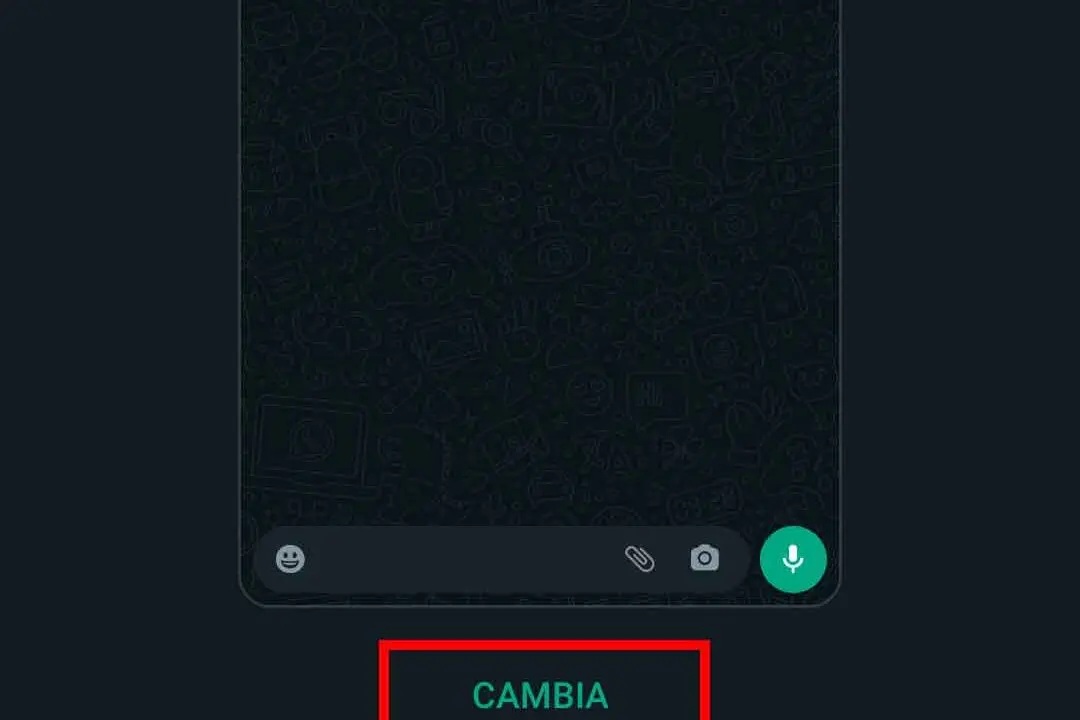 Come cambiare lo sfondo alle chat di whatsapp - STEP 5 - Clicca su Cambia