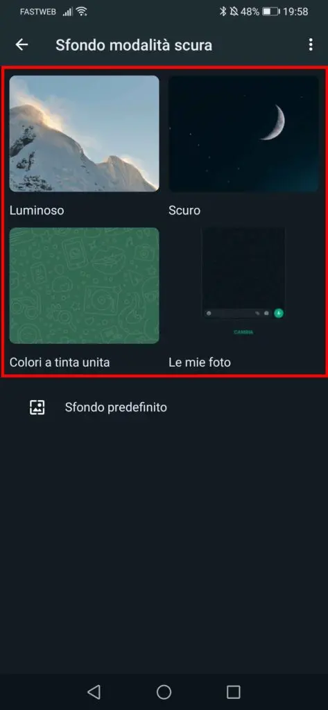 Come cambiare lo sfondo alle chat di whatsapp - STEP 6 - Scegli il nuovo sfondo delle chat Come cambiare lo sfondo alle chat di whatsapp - STEP 6 - Scegli il nuovo sfondo delle chat
