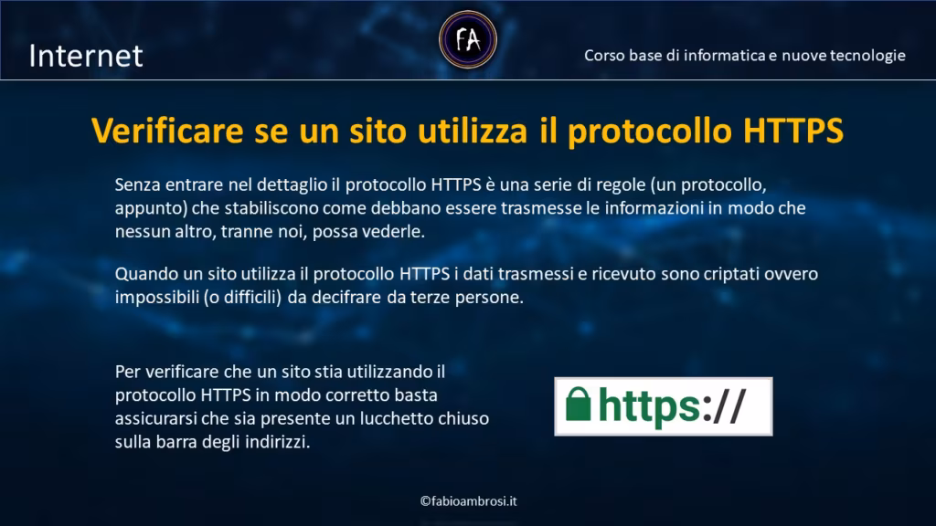 Come capire se un sito è sicuro e affidabile: protocollo https