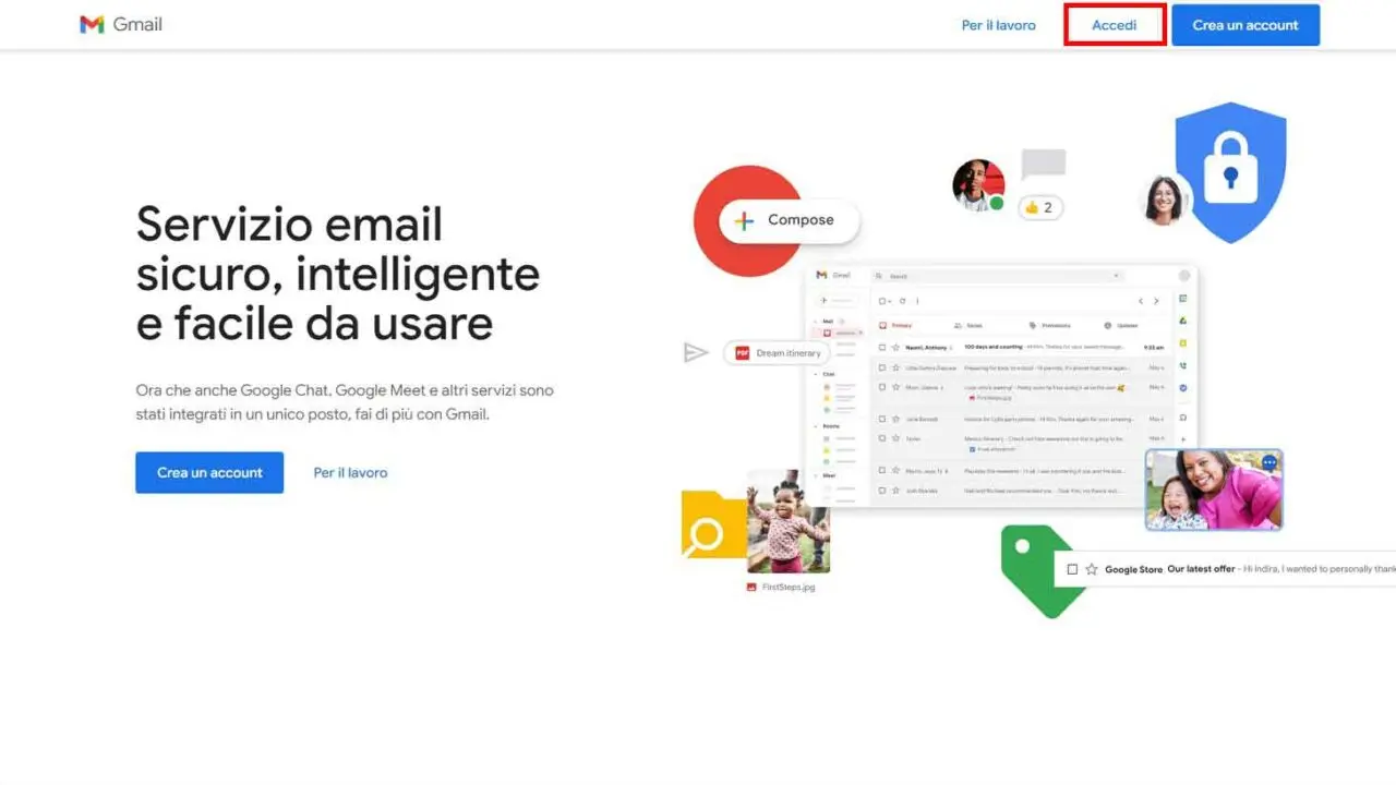 Gmail: ricerca avanzata - STEP 1 - Accedi a Gmail