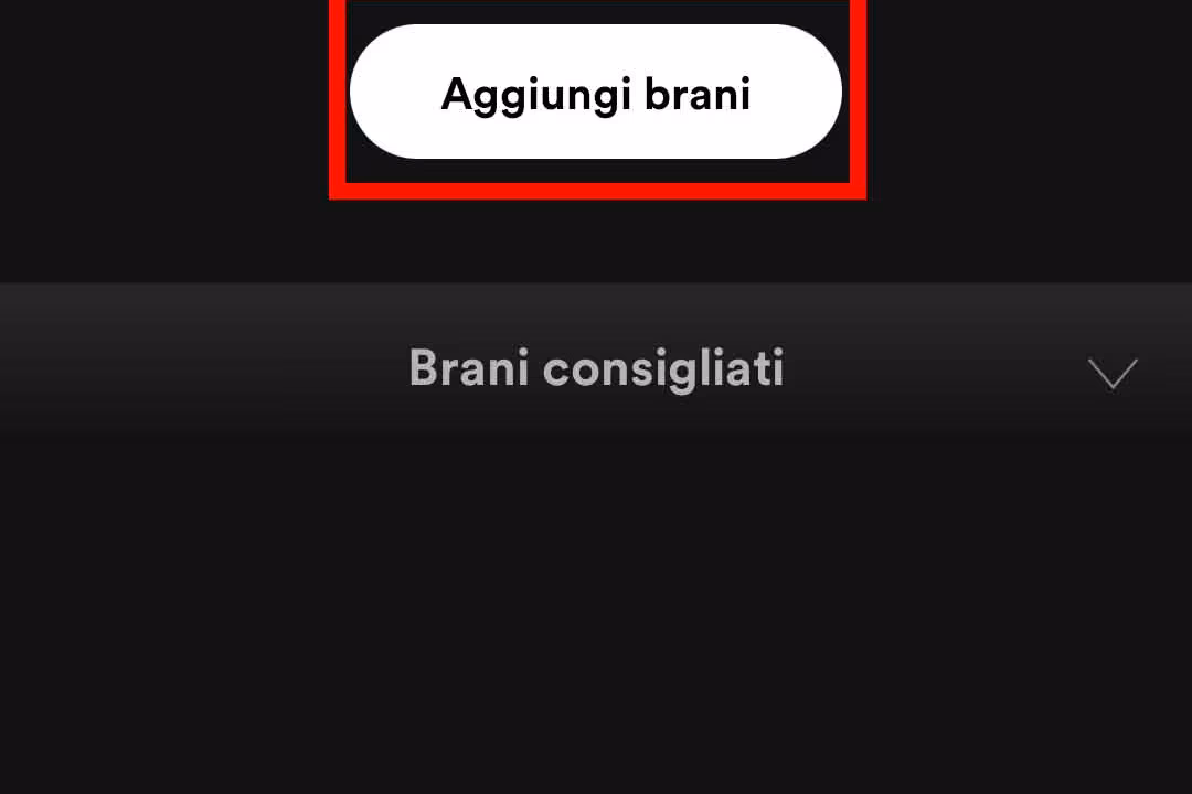 Come creare una playlist su Spotify - STEP 4 - Clicca su "Aggiungi Brani"