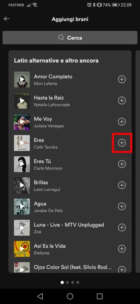 Come creare una playlist su Spotify - STEP 5 - Scegli i tuoi brani preferiti Come creare una playlist su Spotify - STEP 5 - Scegli i tuoi brani preferiti