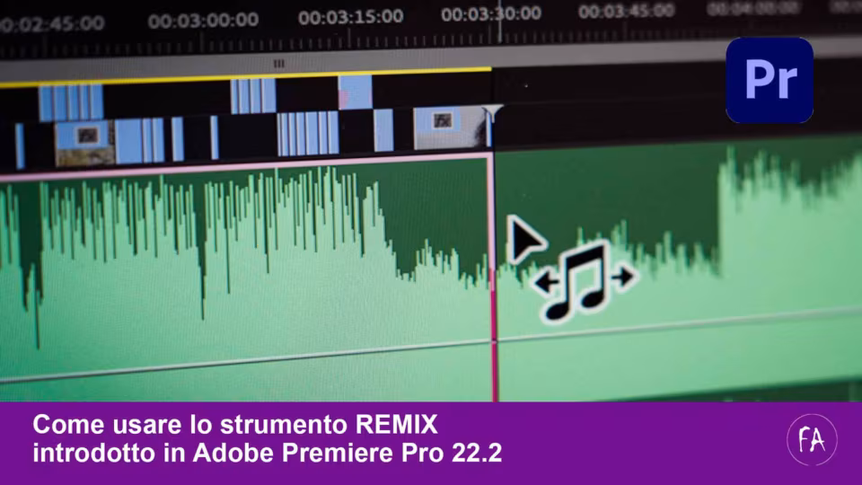 Come utilizzare lo strumento REMIX introdotto in Adobe Premiere Pro 22.2 (Febbraio 2022)