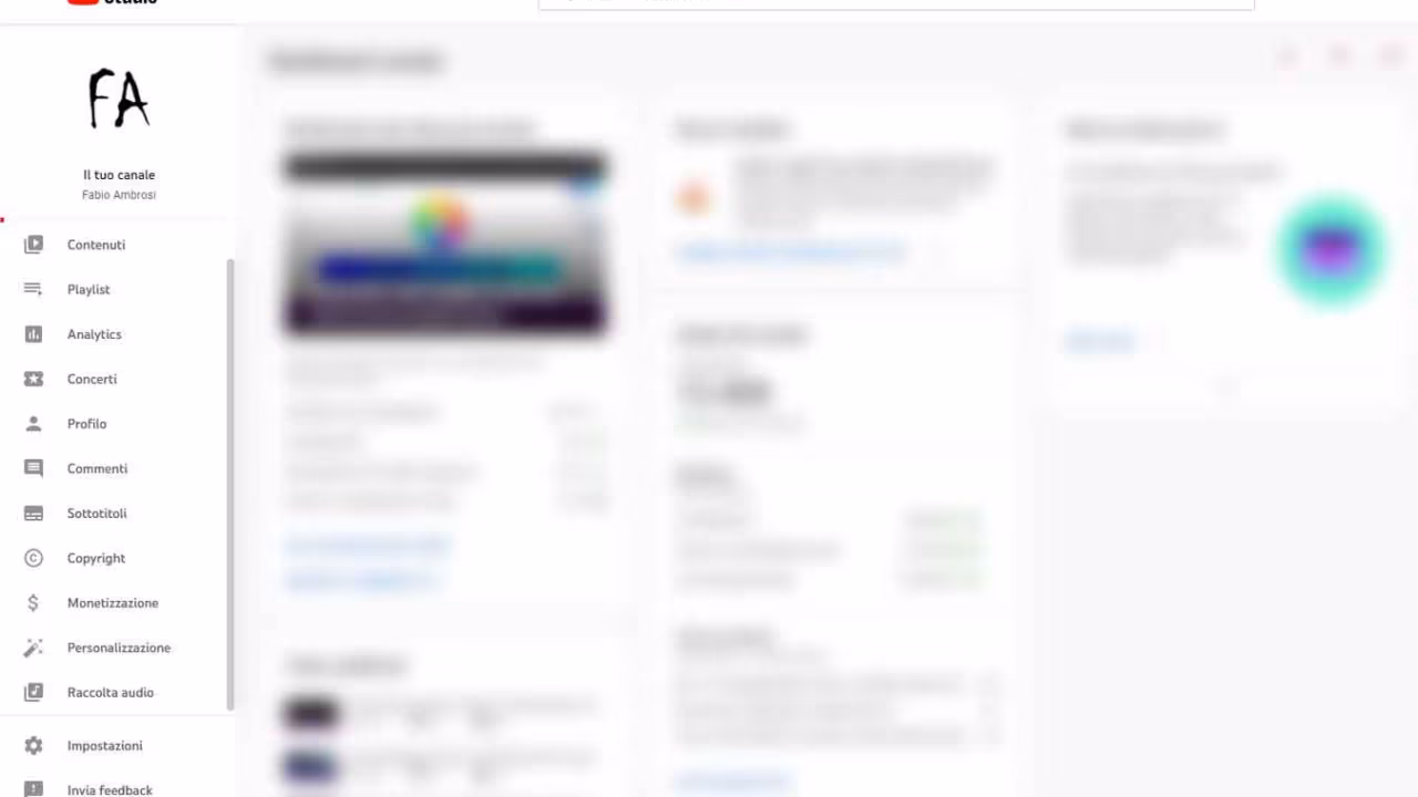 Come usare Youtube Studio per scaricare musica gratis per i video - STEP 1 - Accedi