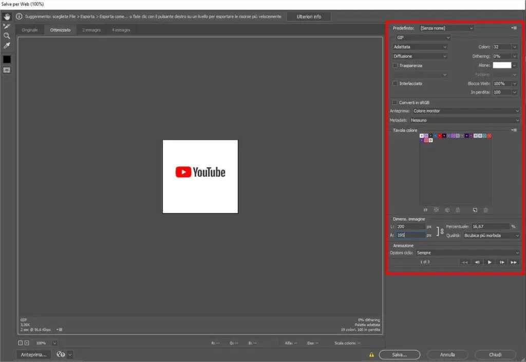 Come creare gif animate con Photoshop - STEP 9 - Esporta la gif animata appena creata con Photoshop Come creare gif animate con Photoshop - STEP 9 - Esporta la gif animata appena creata con Photoshop