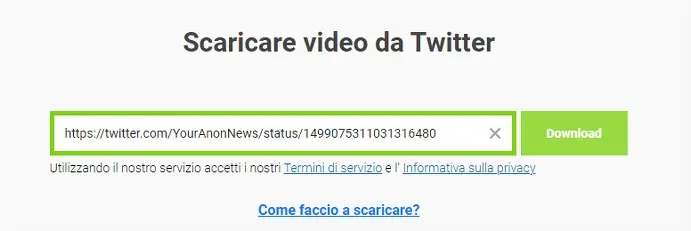 Come scaricare gratuitamente video da twitter- STEP 3 - Incolla indirizzo in Save From Net Come scaricare gratuitamente video da twitter- STEP 3 - Incolla indirizzo in Save From Net