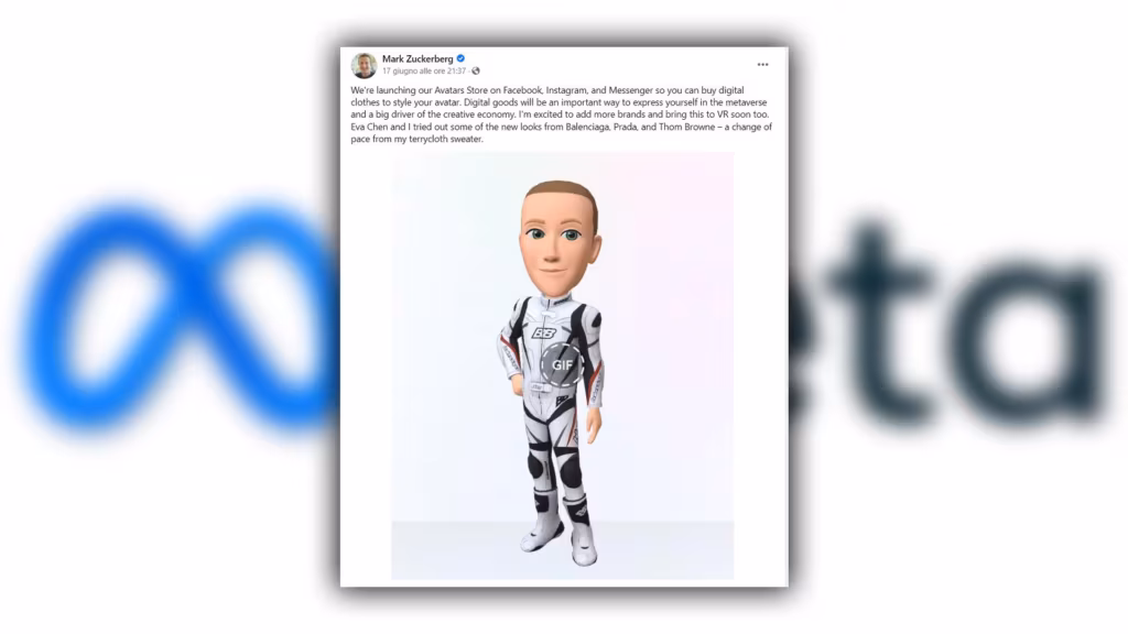 Meta annuncia la nascita di “Avatar Fashion Store”, uno shop online dove comprare il proprio avatar digitale