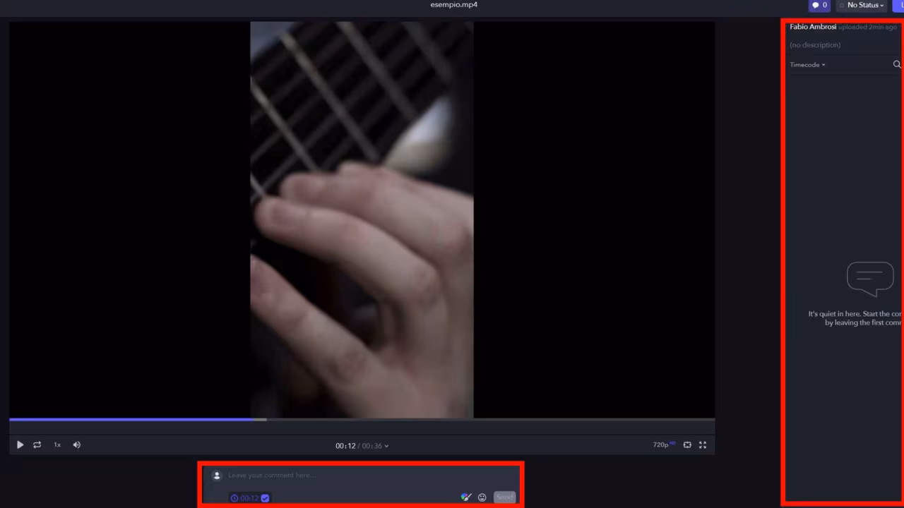 Frame.io e Premiere Pro: Step 10 - Attendi i commenti e le note di collaboratori e clienti