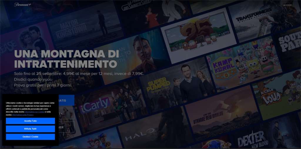 Dal 15 settembre disponibile anche in Italia Paramount Plus: con un abbonamento mensile o annuale molti i film e le serie tv in catalogo Dal 15 settembre disponibile anche in Italia Paramount Plus: con un abbonamento mensile o annuale molti i film e le serie tv in catalogo