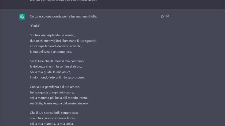 A cosa serve e cosa può fare ChatGpt? Un esempio pratico