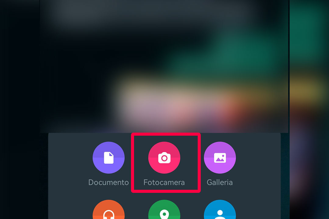 Step 2 - Inviare foto che si autodistrugge su whatsapp