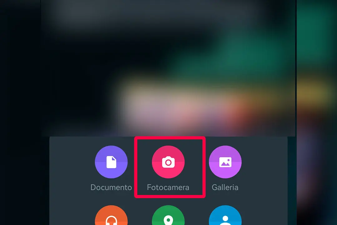 Step 2 - Inviare foto che si autodistrugge su whatsapp