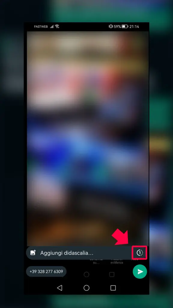 Step 3 - Selezionare modalità "invia una volta" su Whatsapp