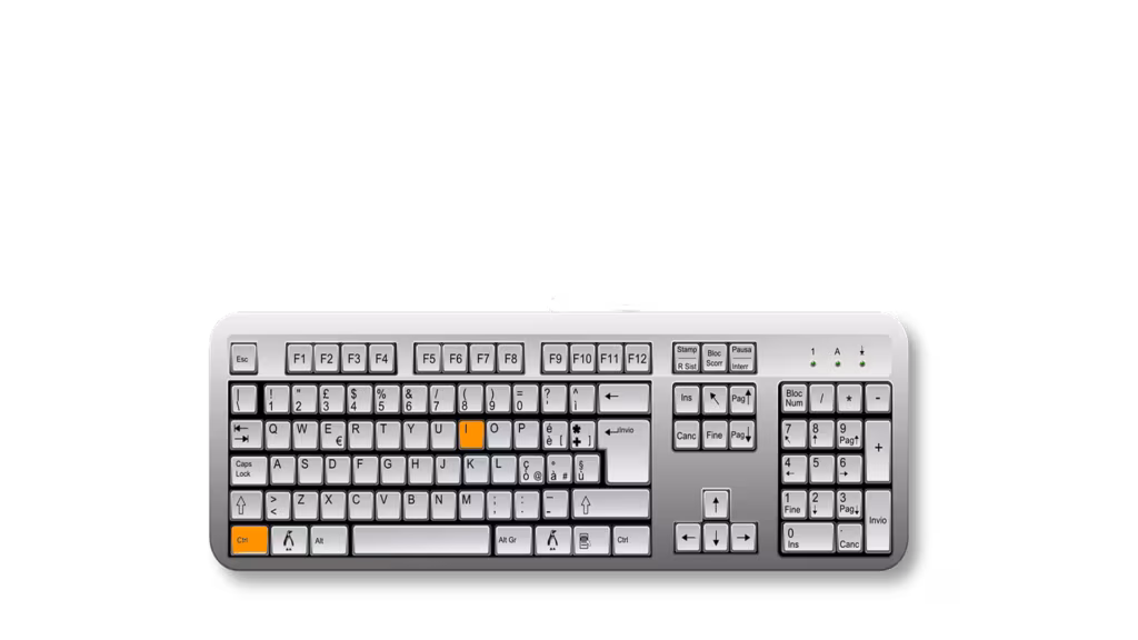 Tasto di scelta rapida Ctrl + i spesso usato per importare materiale
