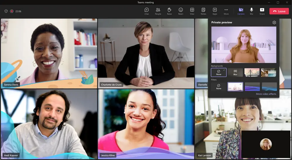Una riunione su Microsoft Teams 2023