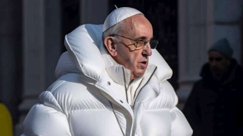Papa Francesco con indosso un piumino: la foto fake generata dall'intelligenza artificiale