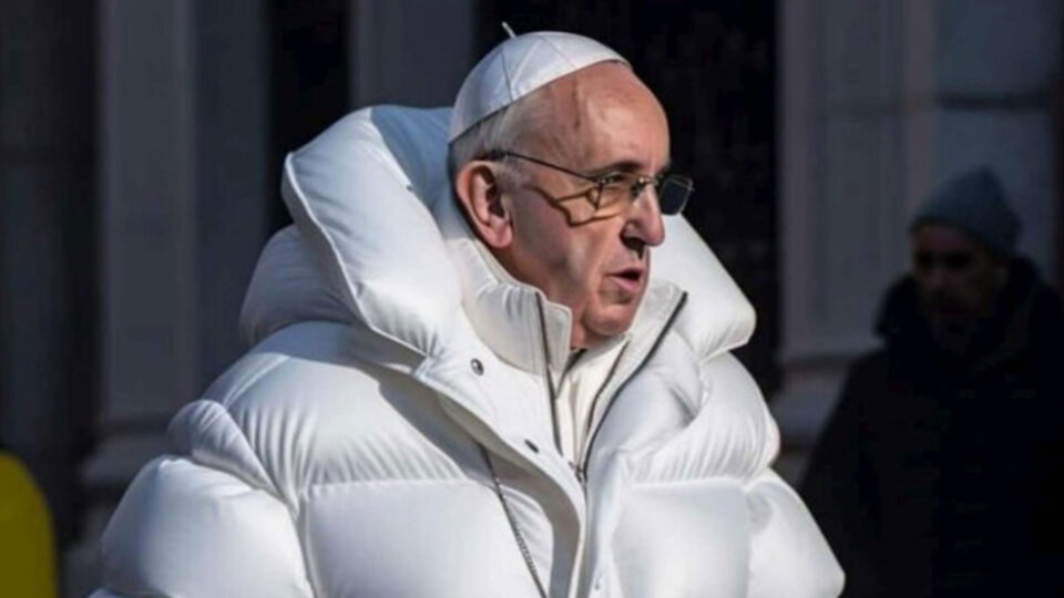 Papa Francesco con indosso un piumino: la foto fake generata dall'intelligenza artificiale