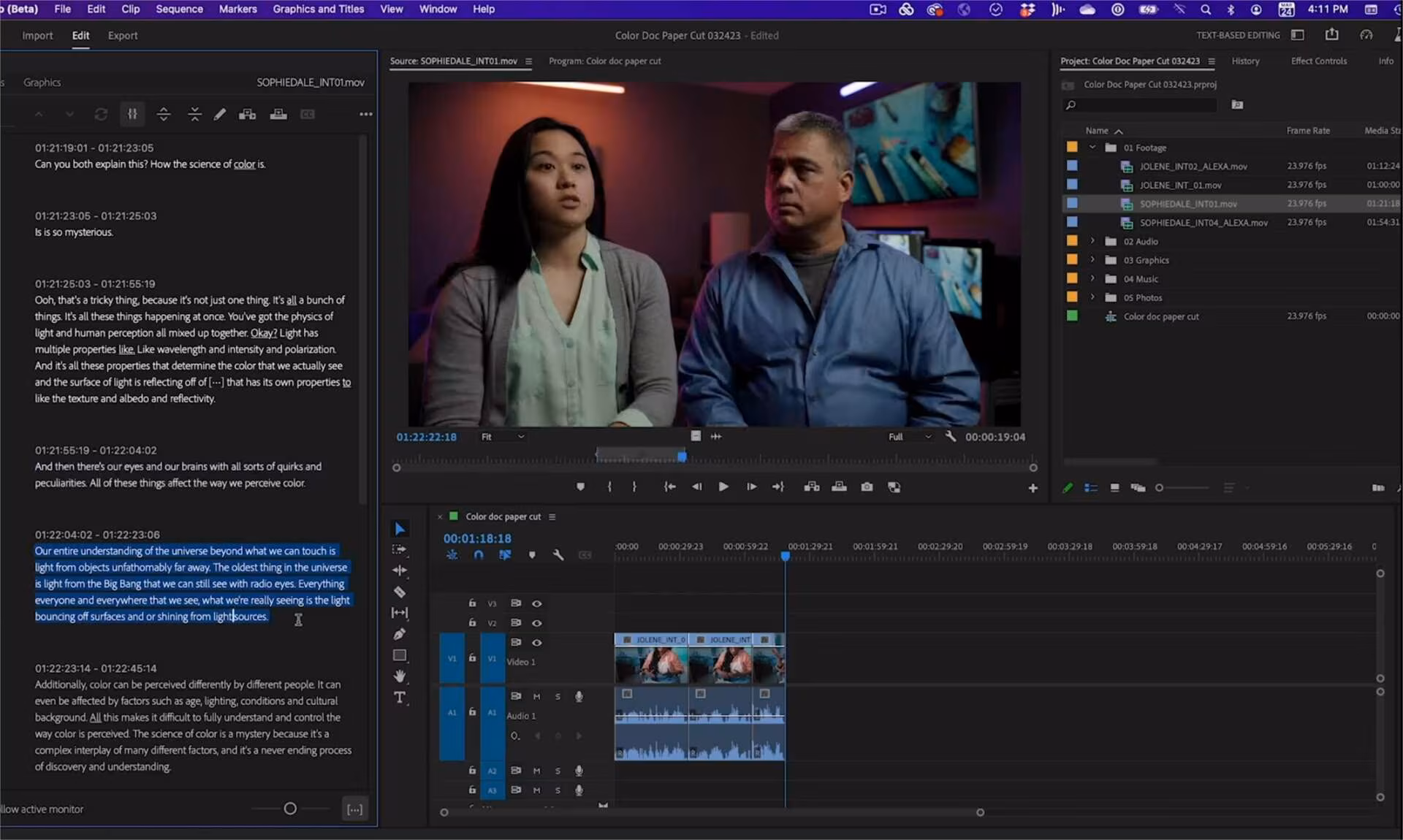Adobe e Intelligenza Artificiale: con il Text Base Editing montare con Premiere Pro sarà ancora più veloce