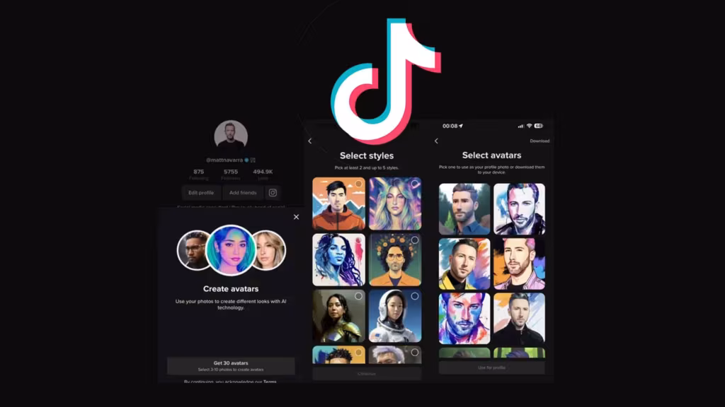TikTok Avatar: la nuova funzione di intelligenza artificiale per creare immagini di profilo personalizzate