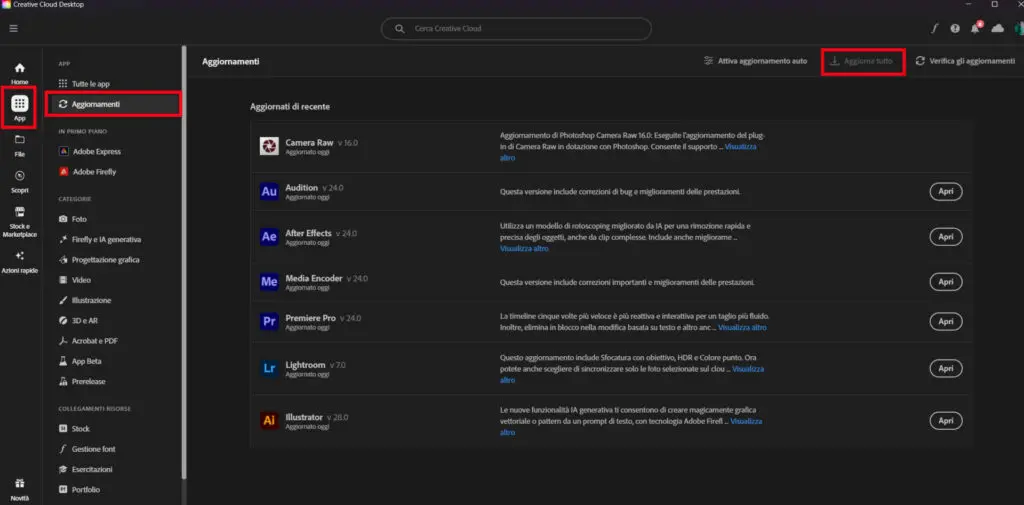 Come aggiornare Adobe Premiere Pr
