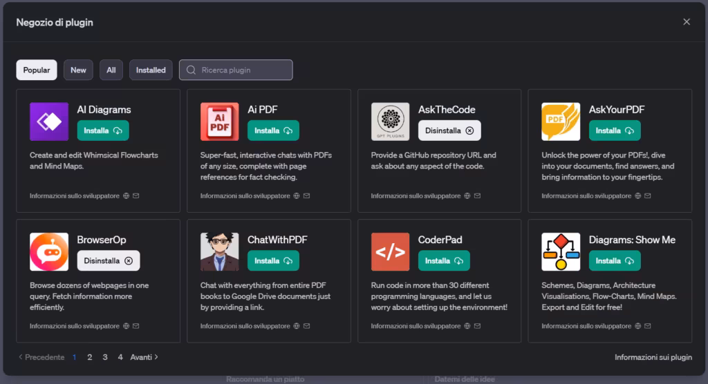 Come usare i Plugin di ChatGPT - Plugin Store