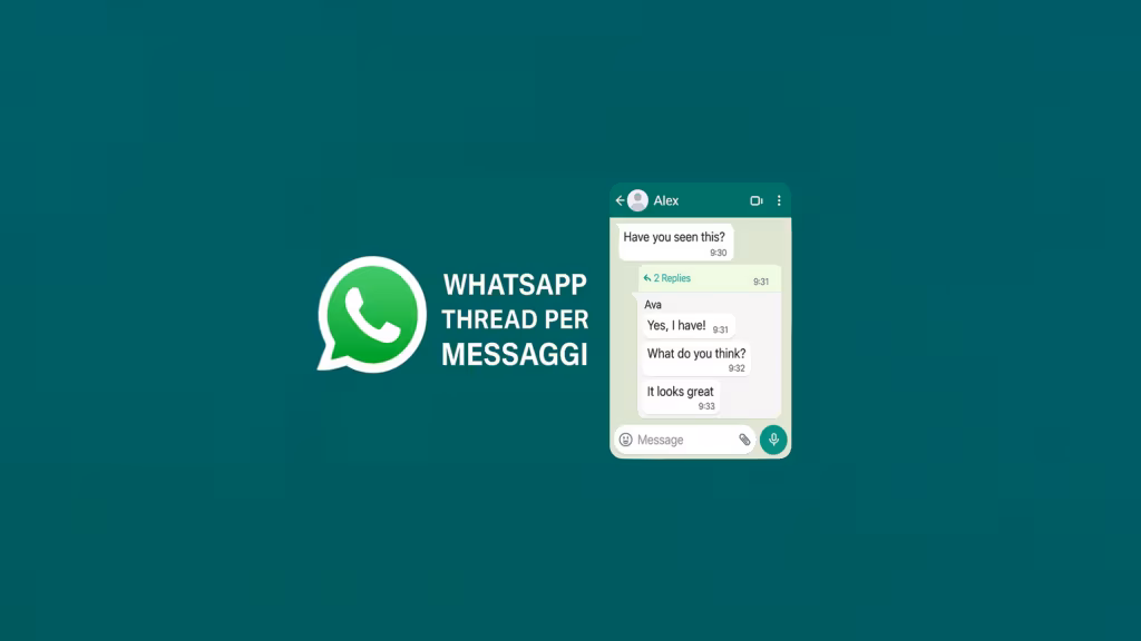 WhatsApp thread per messaggi: la funzione che organizza le risposte
