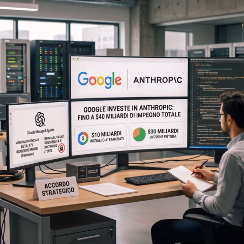 Google investe 40 miliardi di dollari in Anthropic per potenziare l'AI