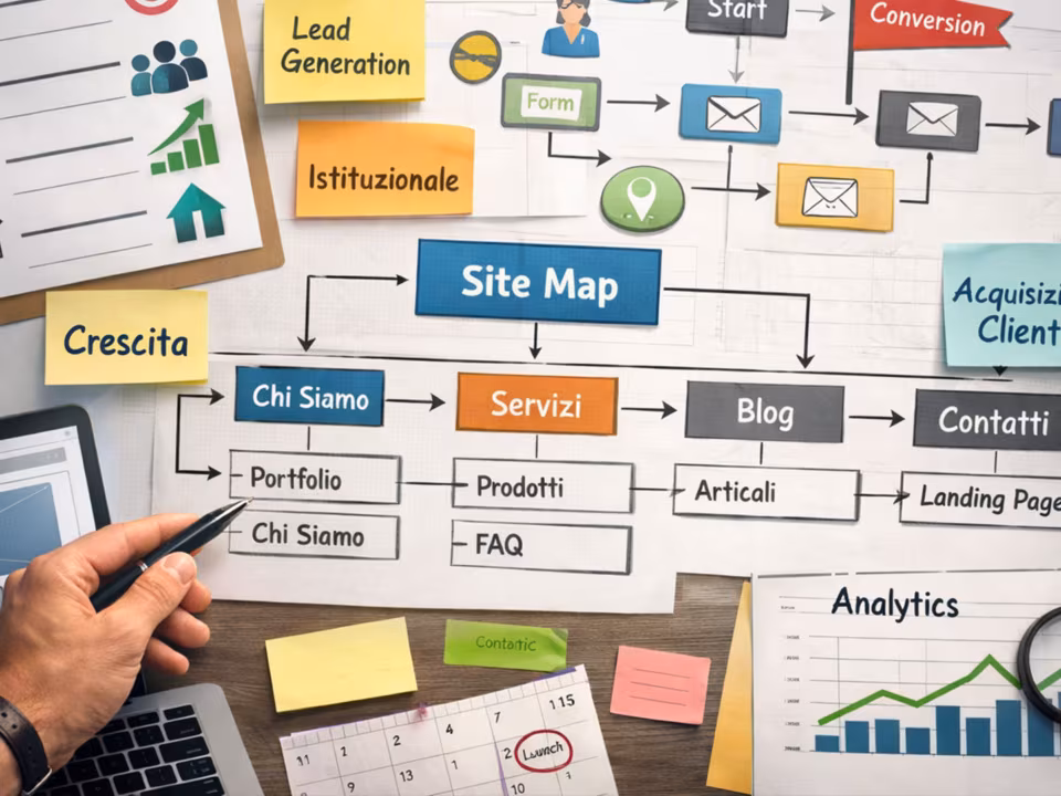 Servizio realizzazione siti internet su misura - Strategia, struttura e priorità - progettazione