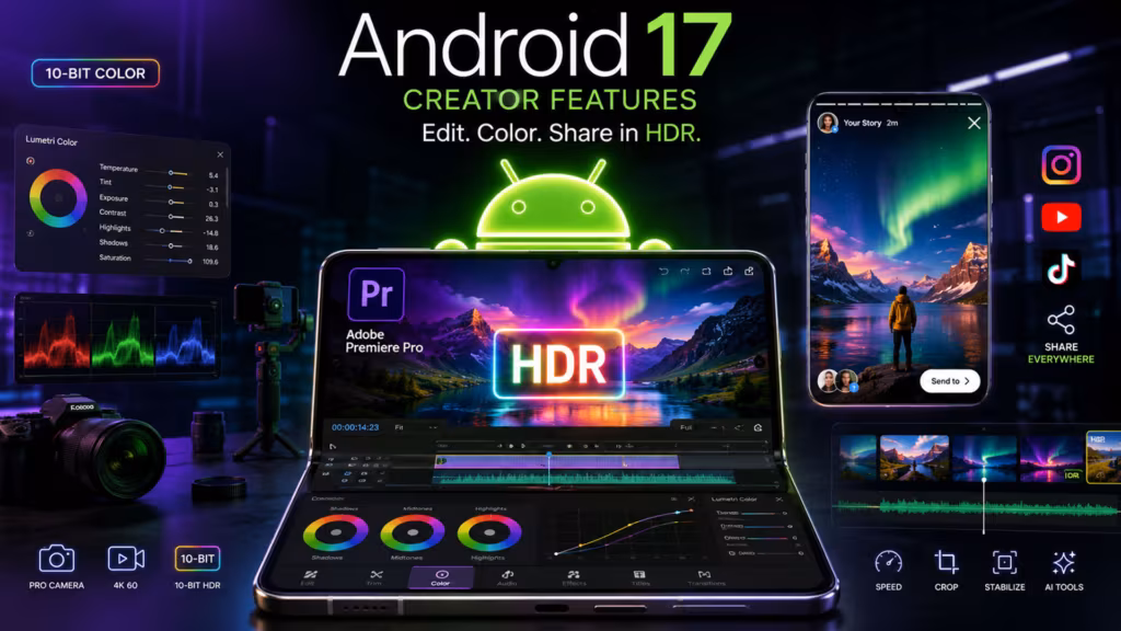 Android 17, supporto nativo a Instagram per i creator: video HDR senza perdita di qualità