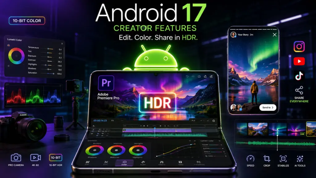 Android 17, supporto nativo a Instagram per i creator: video HDR senza perdita di qualità