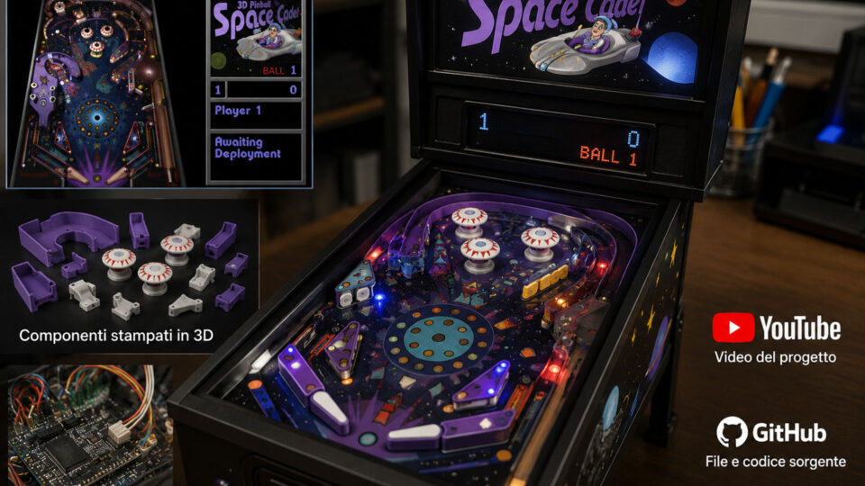 Il flipper Space Cadet di Windows 95 diventa reale grazie alla stampa 3D