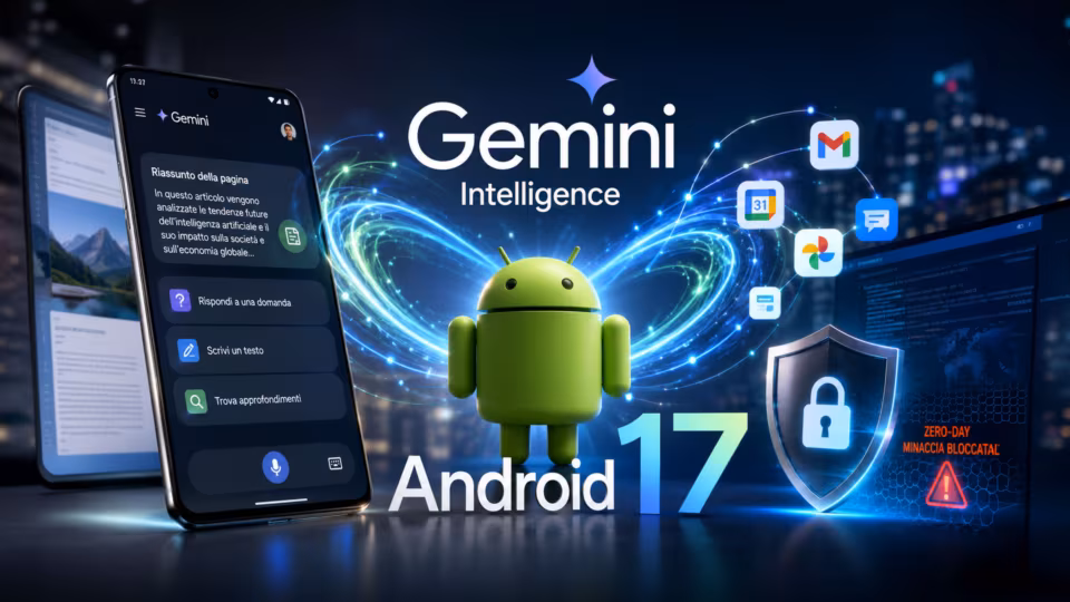 Android si trasforma con l'AI: tutte le novità con Gemini Intelligence e Android 17