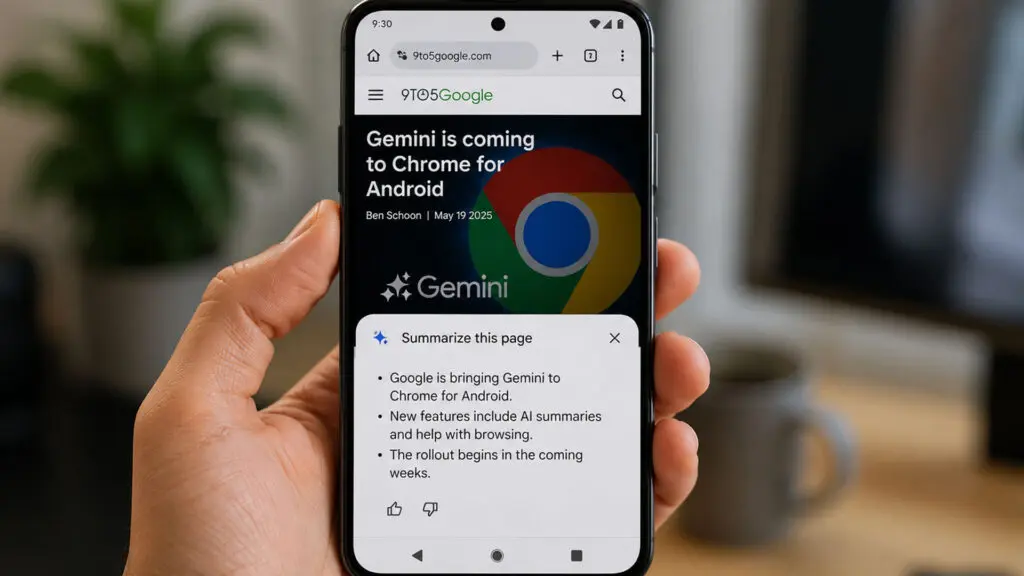 Chrome per Android integra Gemini: come funzionano i riassunti AI delle pagine web
