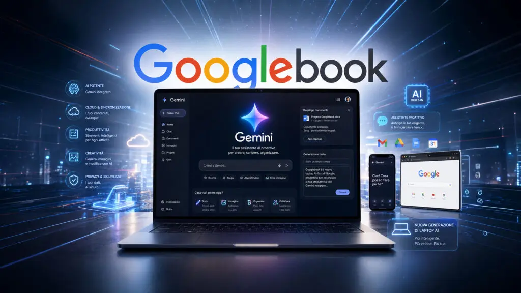 Google annuncia Googlebook: i nuovi laptop con AI Gemini integrata