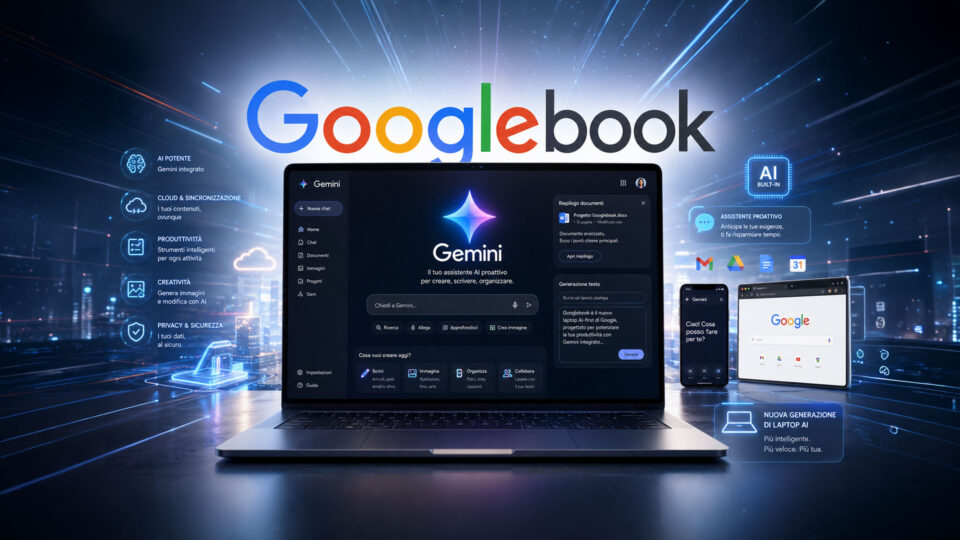Google annuncia Googlebook: i nuovi laptop con AI Gemini integrata