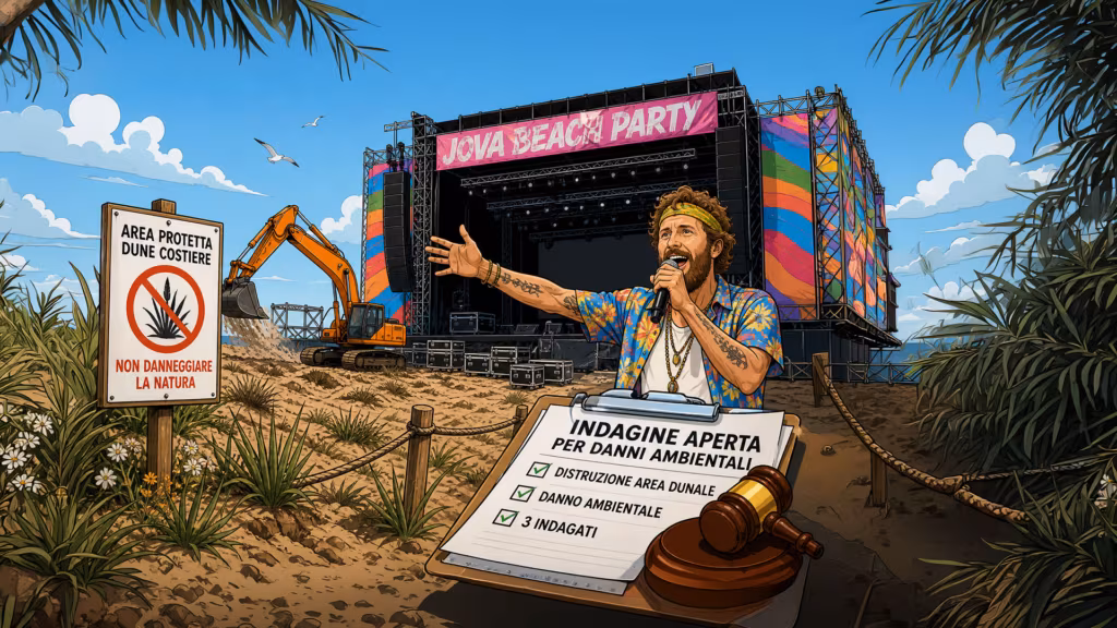 Jova Beach a Barletta, palco sulle dune: tre indagati per danni ambientali