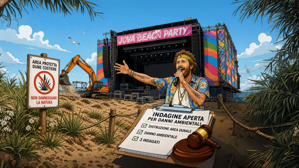 Jova Beach a Barletta, palco sulle dune: tre indagati per danni ambientali