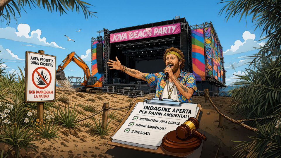 Jova Beach a Barletta, palco sulle dune: tre indagati per danni ambientali
