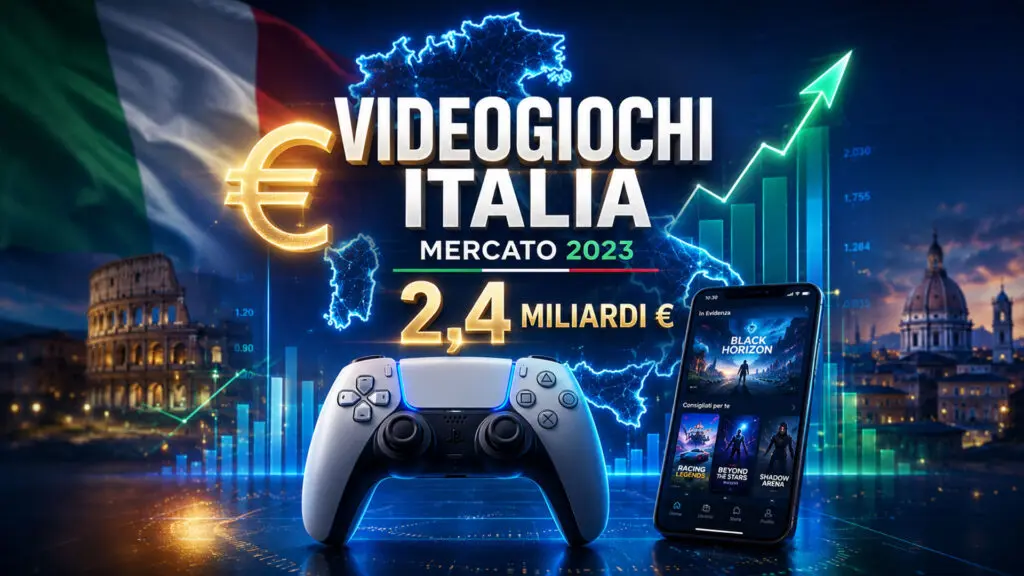 Videogiochi in Italia: un mercato stabile da 2,4 miliardi che punta su digitale e pubblicità